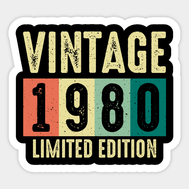 40th birthday gifts for men and women 1980 gift 40 years old Sticker by CheesyB